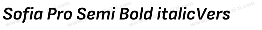Sofia Pro Semi Bold italicVersion字体转换